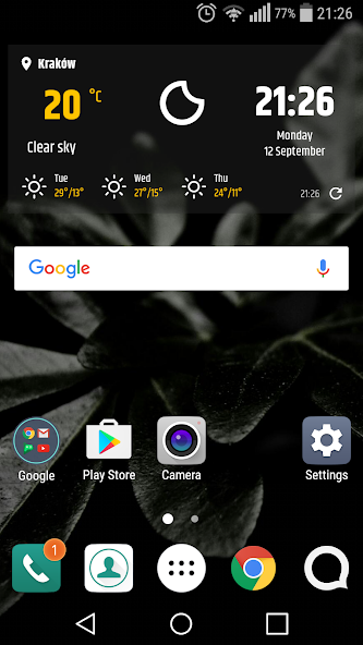 Simple weather & clock widget