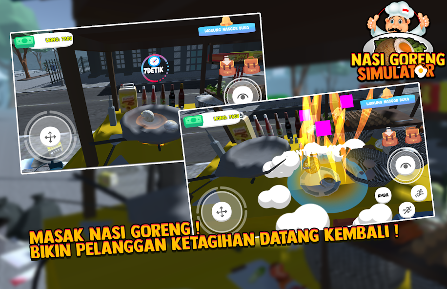 Simulator Nasi Goreng 3D