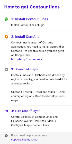 Contour lines plugin — OsmAnd