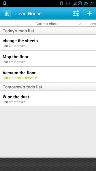 Clean House - chores schedule