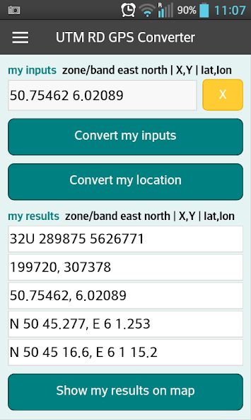 UTM RD GPS converter