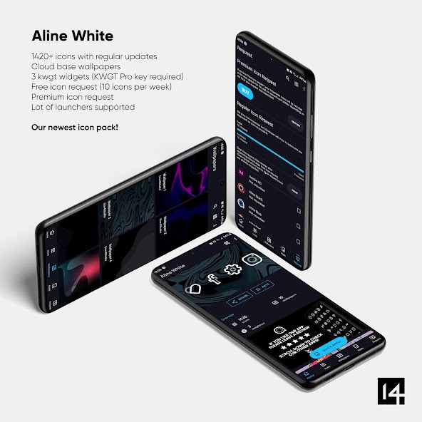 Aline White: linear icon pack