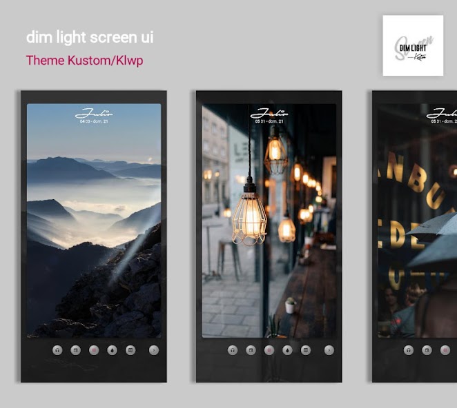 Dim Light Screen UI Klwp/Kustom