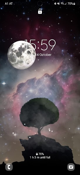 3D Moon Tree Live Wallpaper