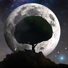 3D Moon Tree Live Wallpaper