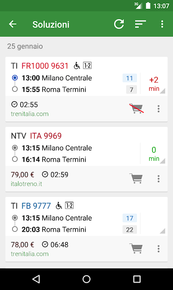 Train Timetable Italy