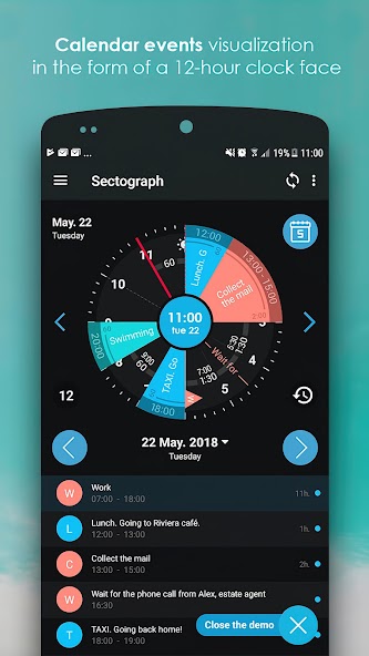 Sectograph. Day & Time planner