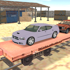 cargo train car transporter 3D 