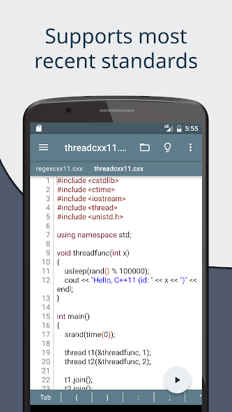 Cxxdroid - C/C++ compiler IDE