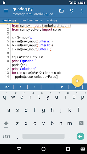 Pydroid Pro - IDE for Python 2