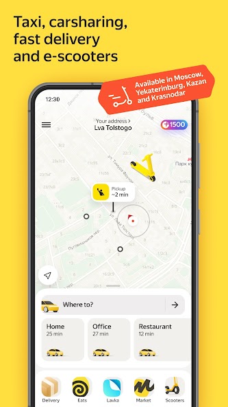 Yandex Go — taxi and delivery