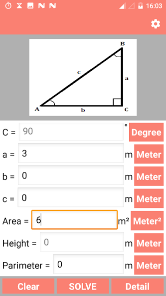 Right Angled Triangle Calculator and Solver - PRO