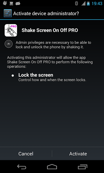 Shake Screen On Off PRO