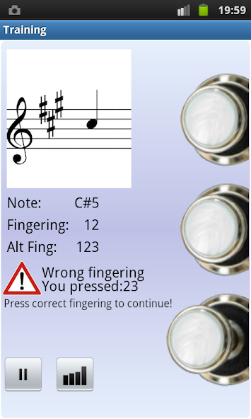 Trumpet Fingering Trainer