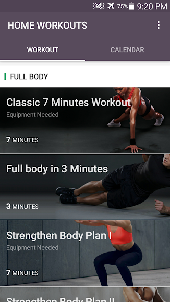 Home Workout - Workout Planner