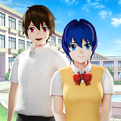 Anime Girl Virtual School Life 